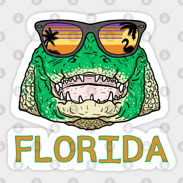 Cool Florida Alligator Sticker by SNK Kreatures